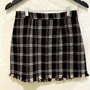 ▶️Sage◀️ Plaid Mini Skirt In Xs